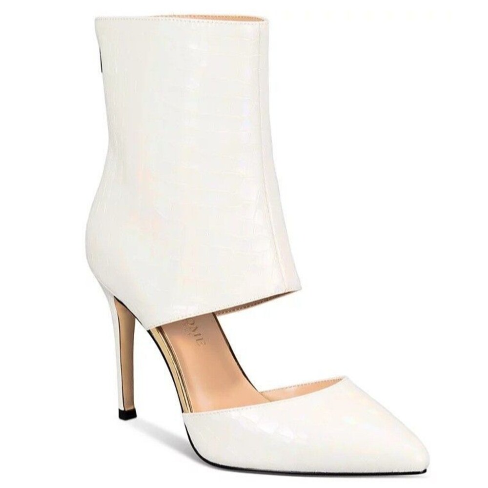 Things II Come Womens 11 M Iridescent White Snake Pointed Toe Pump Heels NIB XM8